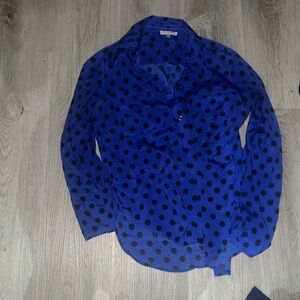 Isaac Misrahi shirt polka dots